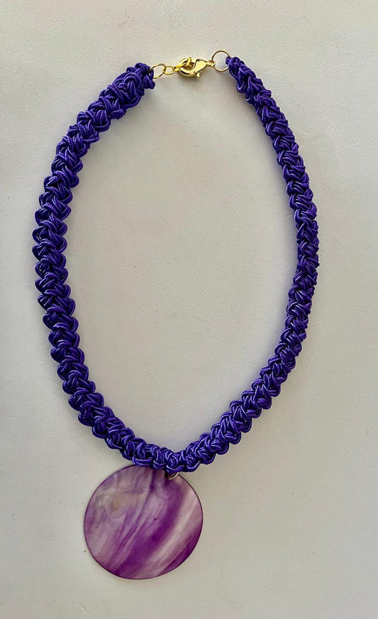 Collar Tejido Violeta