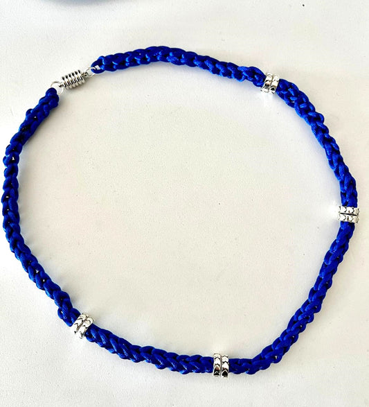 Collar Tejido Azul