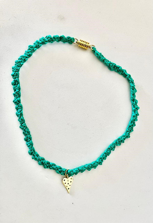 Collar Tejido Turquesa