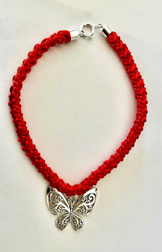 Collar Tejido Rojo