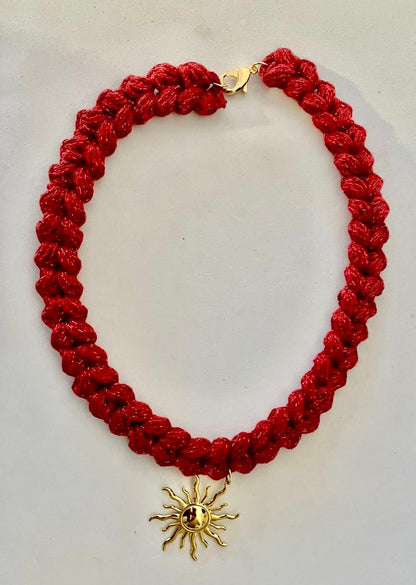 Collar Tejido Rojo