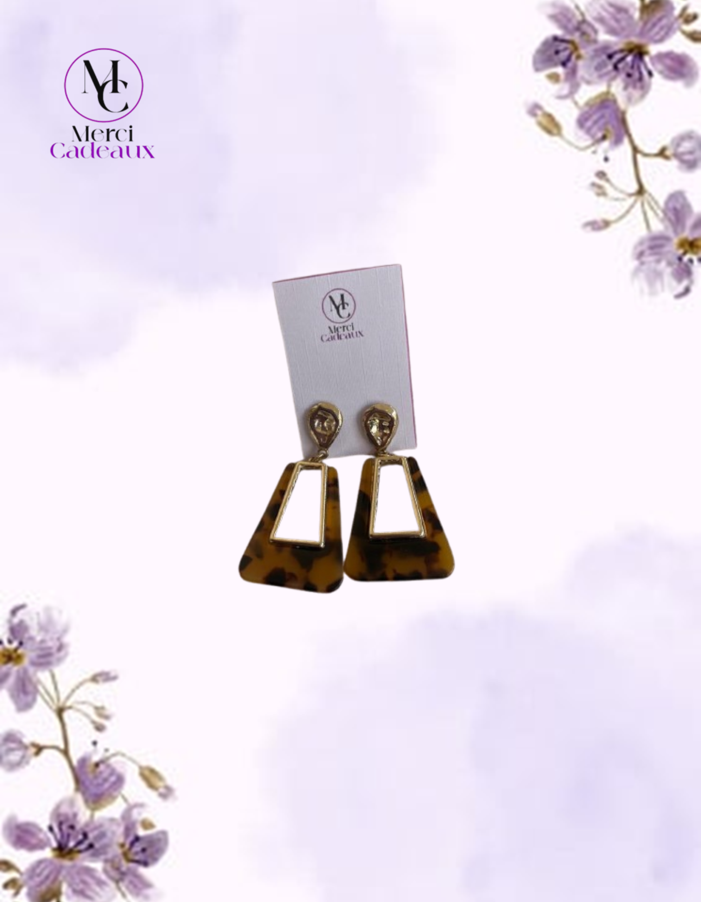 Pendientes Rectangulares Animal Print