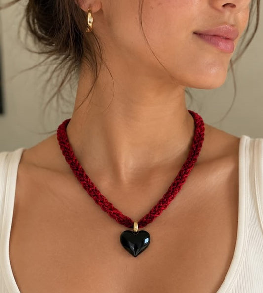 Collar Tejido Rojo