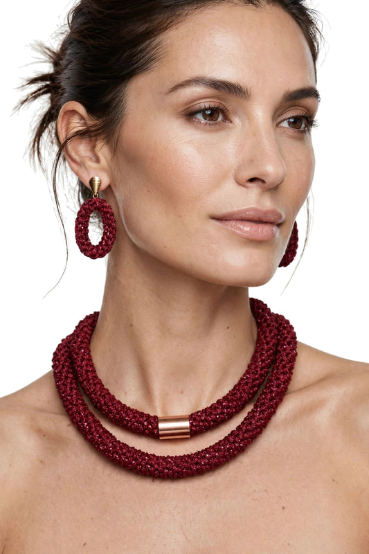 Conjunto Tejido Burdeo