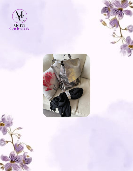 Colgador de accesorios para carteras plateado