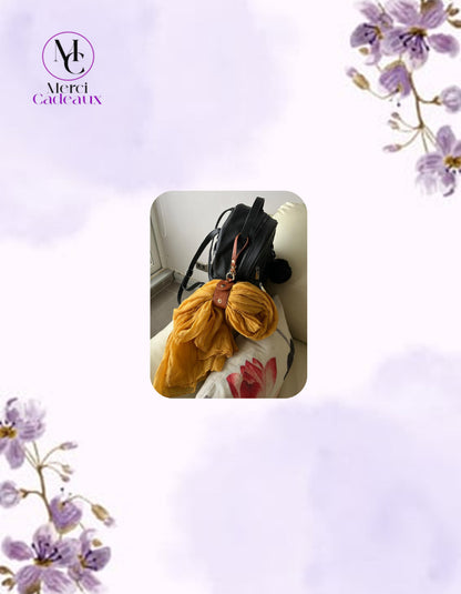 Colgador de accesorios para carteras café