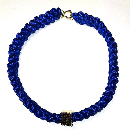 Collar Tejido Azul