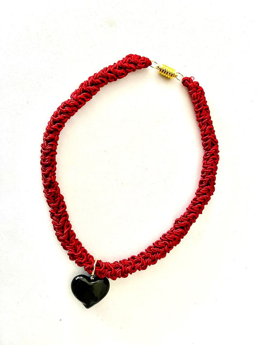 Collar Tejido Rojo