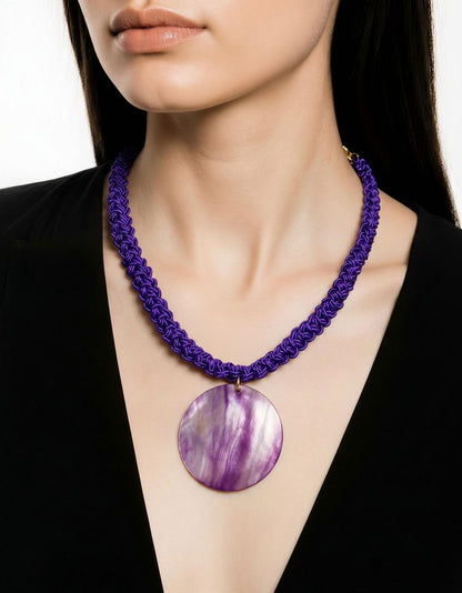 Collar Tejido Violeta