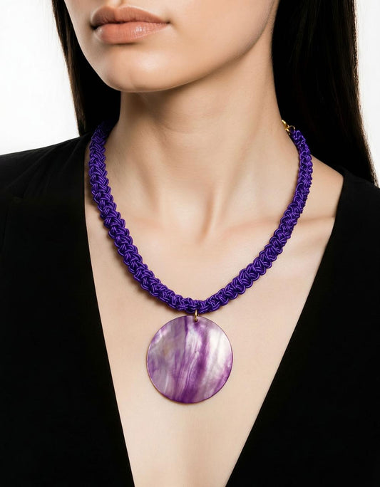 Collar Tejido Violeta