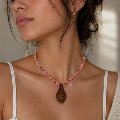 Collar Tejido Coral