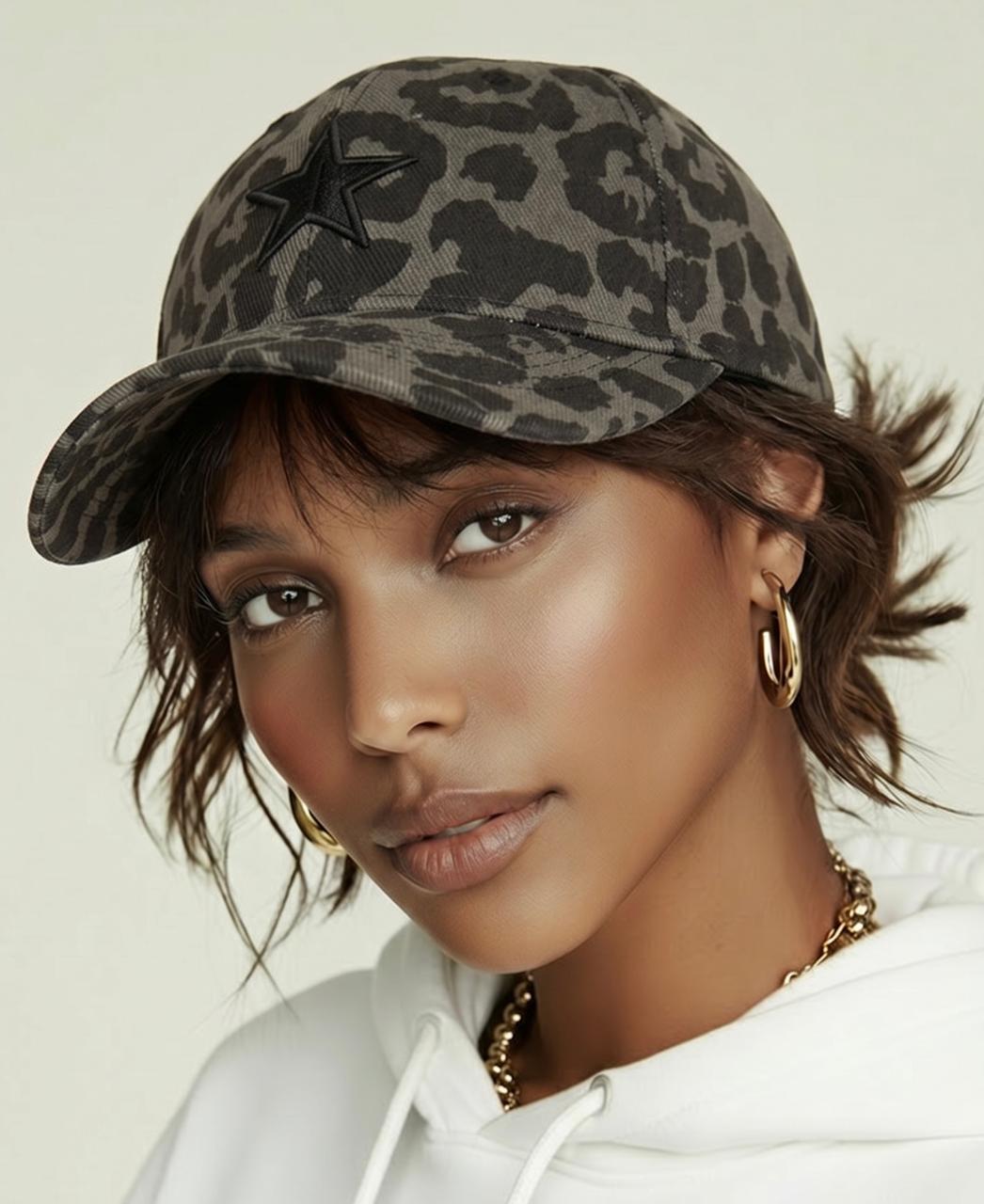 Gorra de béisbol Retro Animal Print con Textura y Ajustable