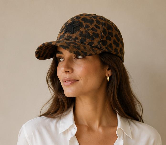 Gorra de béisbol Retro Animal Print con Textura y Ajustable