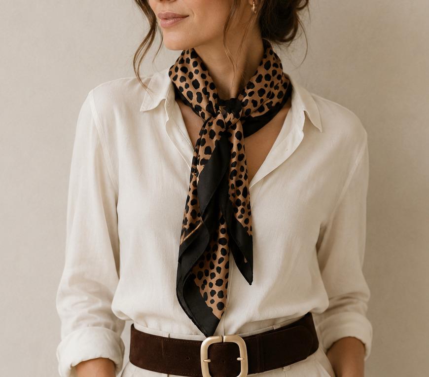 Pañuelo de Seda Animal Print