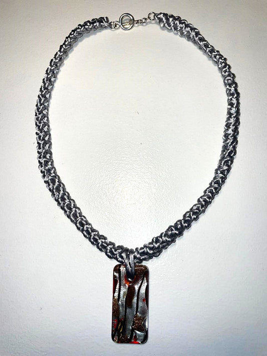 Collar Tejido Plateado