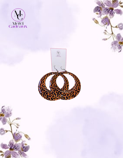 Pendientes Argolla Animal Print