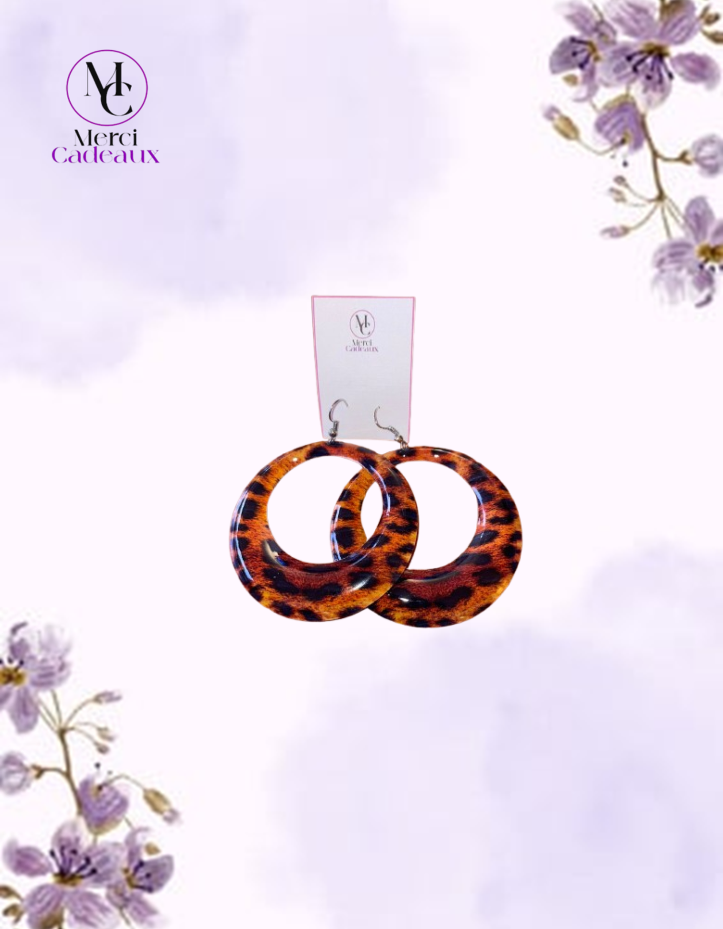 Pendientes Argolla Animal Print