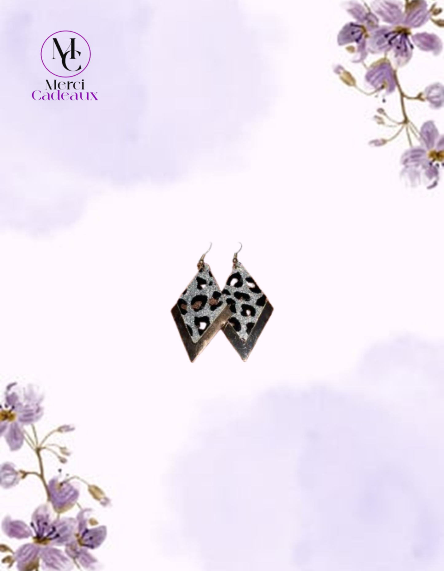 Pendientes Brillantes de Animal Print