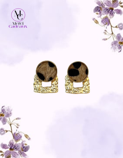 Pendientes de Piel Animal Print