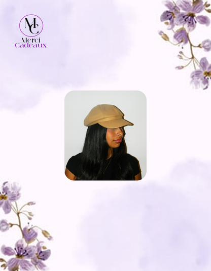 Gorro octogonal liso, boina de invierno