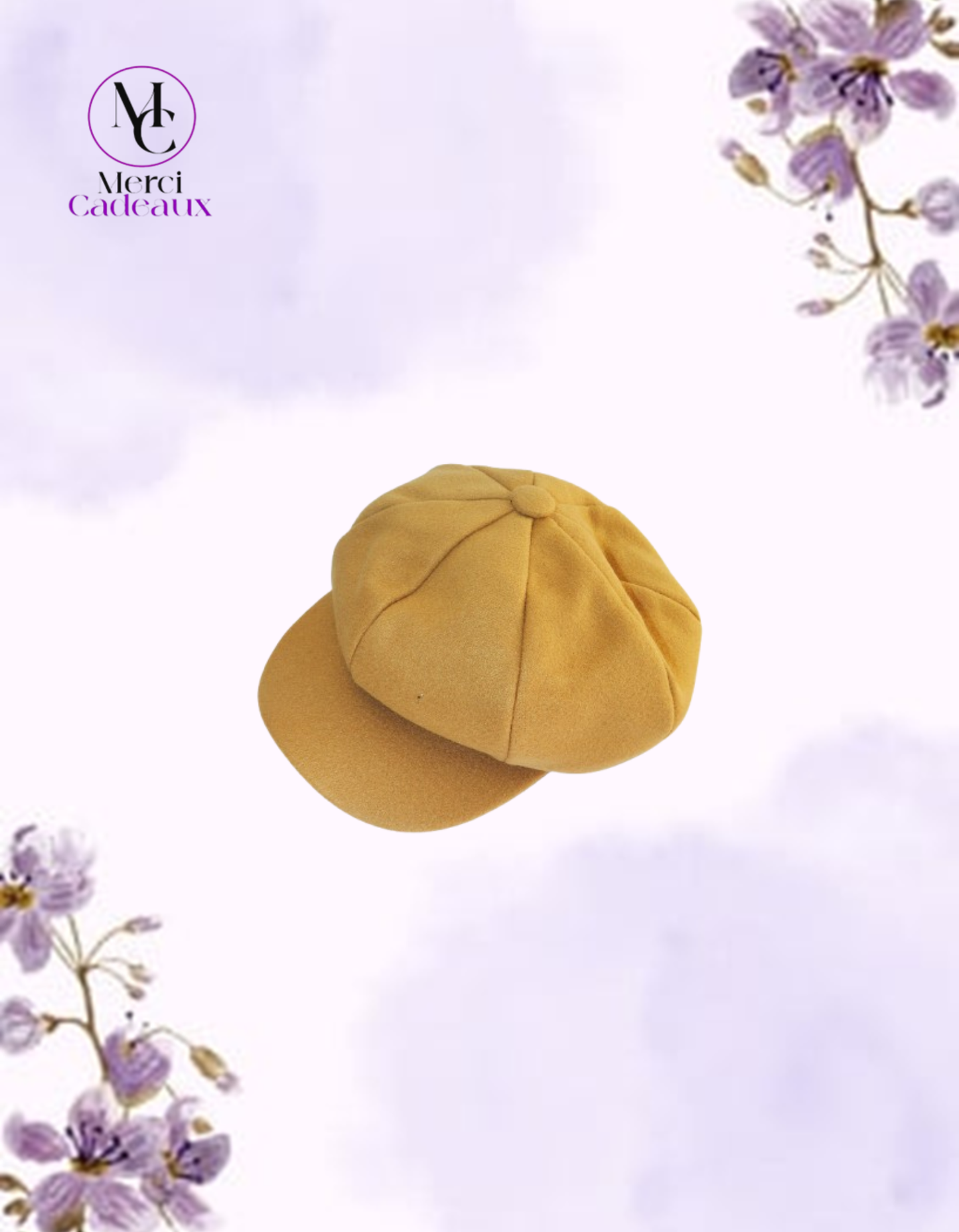 Gorro octogonal liso, boina de invierno