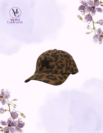 Gorra de béisbol Retro Animal Print con Textura y Ajustable