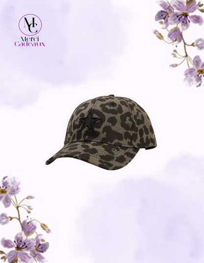 Gorra de béisbol Retro Animal Print con Textura y Ajustable