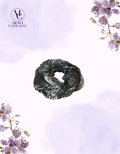 Pañuelo largo de Gasa con diseño