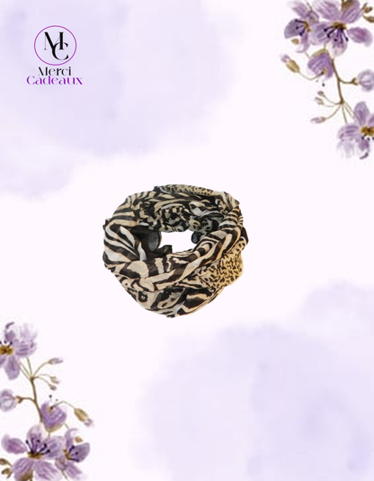 Pañuelo largo de Gasa con diseño