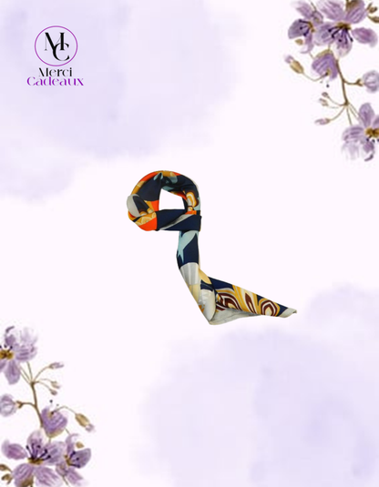 Pañuelo corto de Seda con diseño