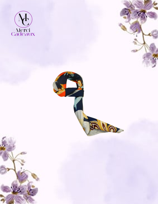Pañuelo corto de Seda con diseño