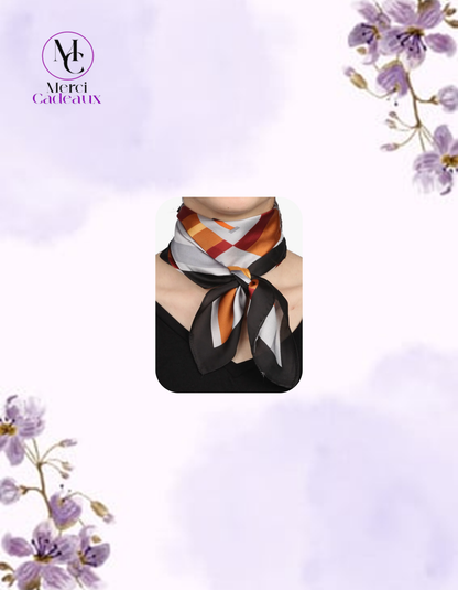 Pañuelo corto de Seda con diseño