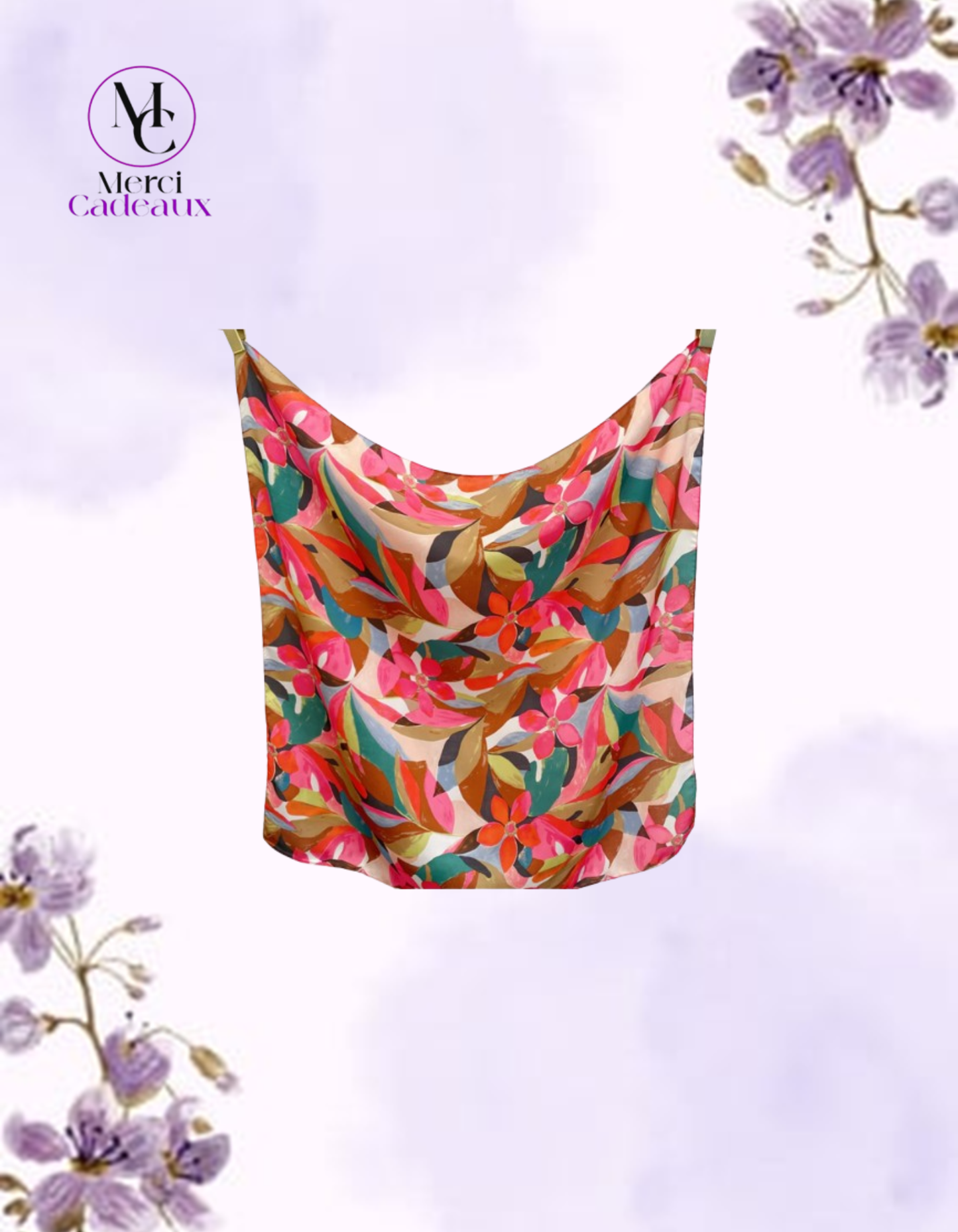 Pañuelo de Seda Floreado