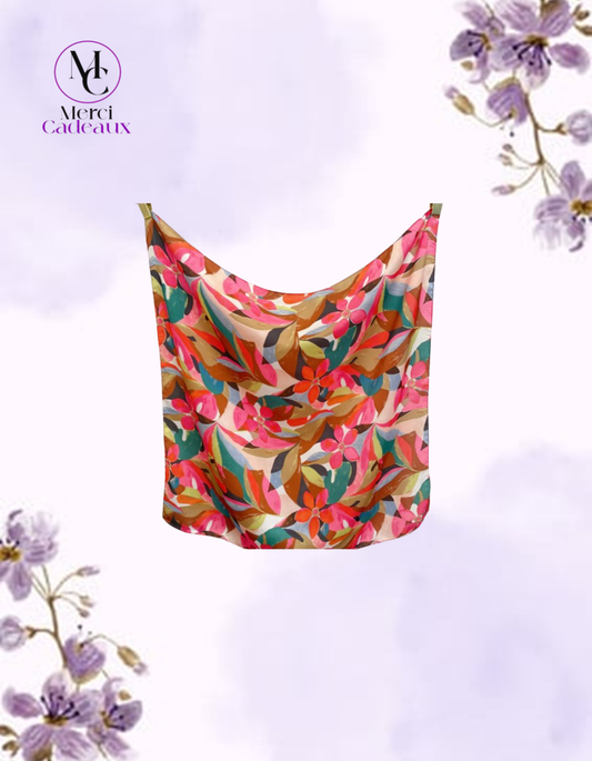 Pañuelo de Seda Floreado