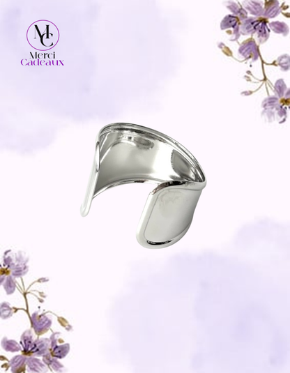 Pulsera esclava lisa plateada